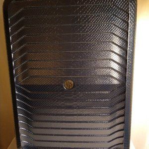COPY - ROBERTO CAVALLI 24" DESIGNER SUITCASE SNAKESKIN/NAVY  EXPANDABLE SPINNER…